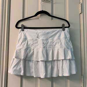 8TALL white lululemon pacesetter skirt